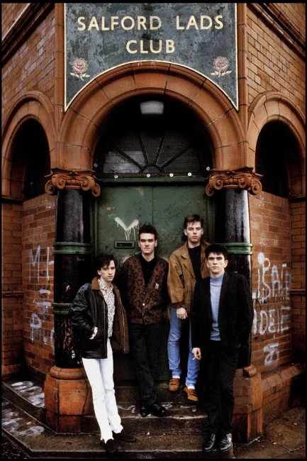 The Smiths outside Salford Lads Club — Stephen Wright